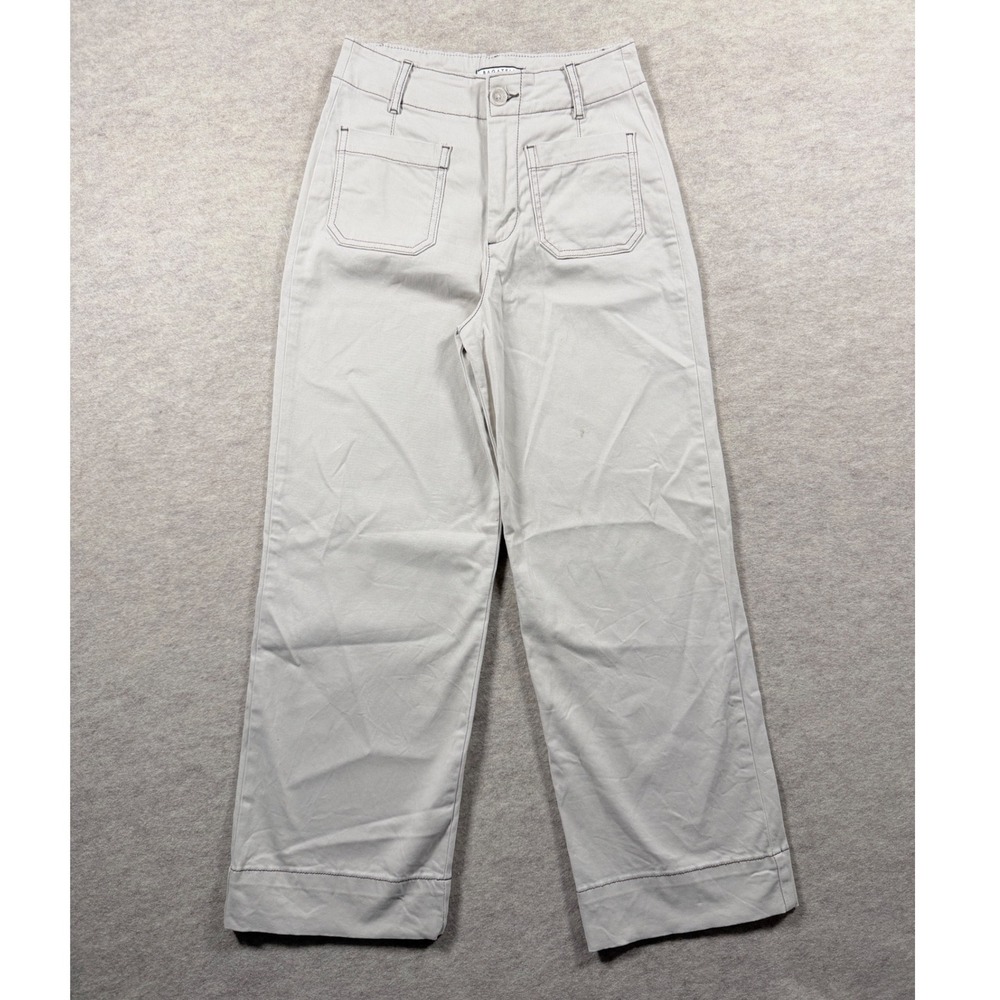 Bagatelle Collection Womens High Rise Wide Leg Utility Pants Beige Size 2